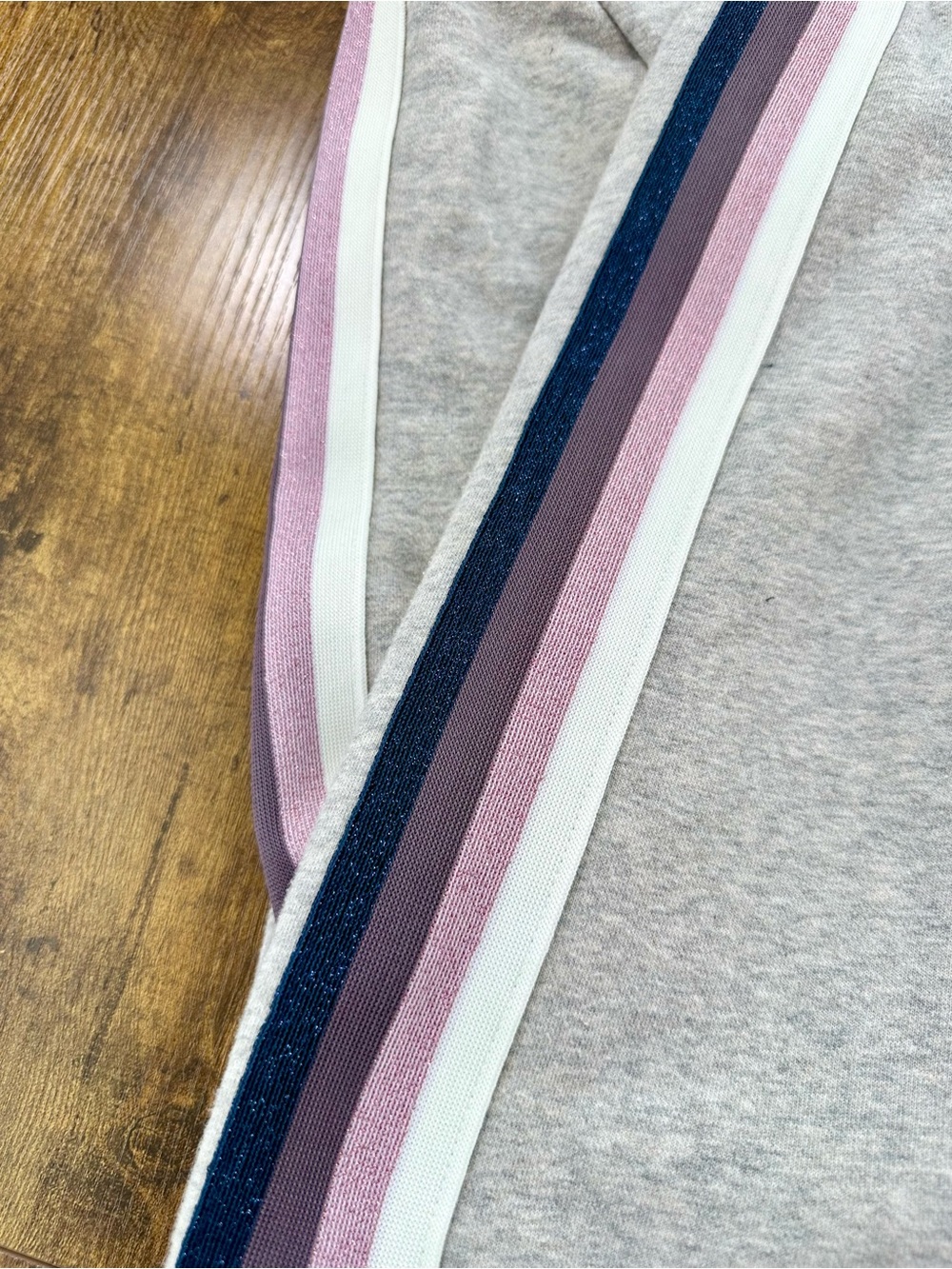 Spiritual Gangster Striped Perfect Sweatpants, Heather Gray, Medium - Picture 7 of 15